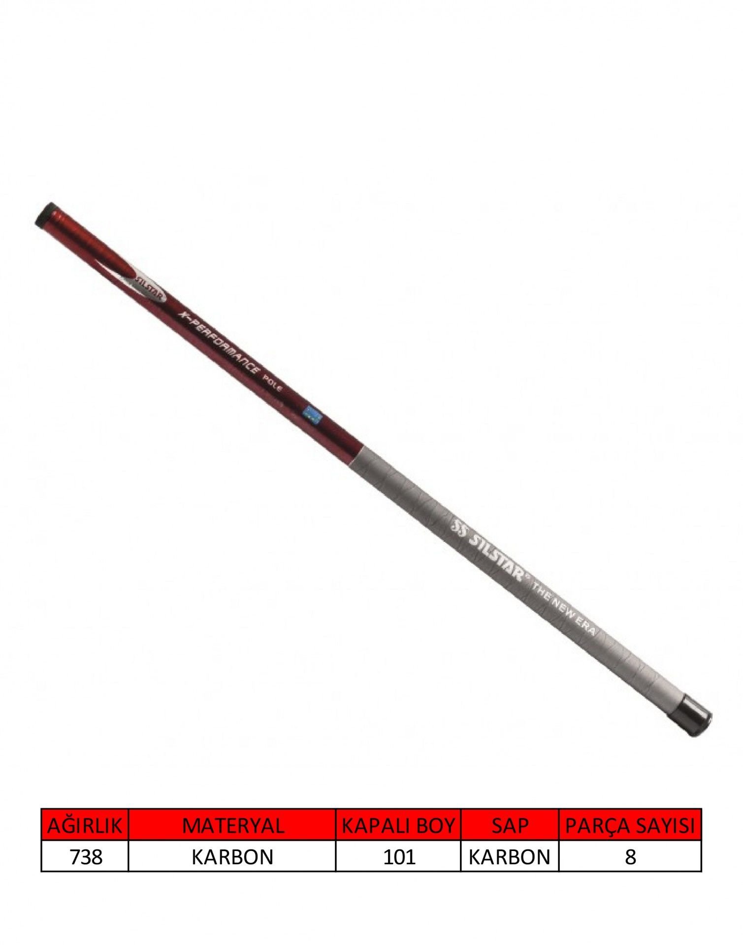 Silstar 3010 XPerformance Pole 800 CM  Red Göl Kamışı